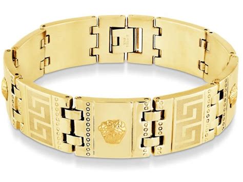 bracelet en or versace pour homme|Versace bracelet 18k gold.